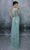 Tarik Ediz - 96055 Half Sheer Embellished One-Shoulder Sheath Gown Evening Dresses