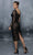 Tarik Ediz - 96074 Illusion Neckline Long Sleeve Embroidered Dress Cocktail Dresses