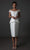 Tarik Ediz - 96134 Lace Off Shoulder Sheath Dress Cocktail Dresses 0 / Ivory