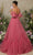 Tarik Ediz - 98037 Off Shoulder Tulle Enchanting Gown Evening Dresses