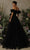 Tarik Ediz - 98055 Tulle Ruffled A-Line Slit Gown Evening Dresses