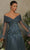 Tarik Ediz - 98073 Rulle V Neck Midi Tea Length Dress Cocktail Dresses
