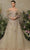 Tarik Ediz - 98082 Sequined Off Shoulder A-Line Dress Mother of the Bride Dresess 0 / Stone
