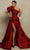 Tarik Ediz - 98100 Exquisite Ruched Overskirt Gown Evening Dresses 0 / Red