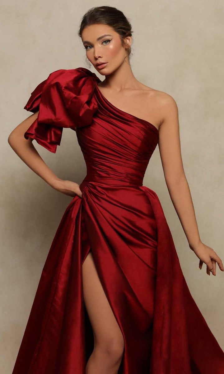 Tarik Ediz - 98100 Exquisite Ruched Overskirt Gown – Couture Candy