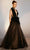 Tarik Ediz 98240 - Plunging V-Neck Appliqued Evening Gown Evening Dresses