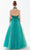 Tarik Ediz 98243 - Floral Appliqued Halter Evening Gown Evening Dresses