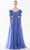Tarik Ediz 98248 - Ruched Off Shoulder Evening Gown Prom Dresses 00 / Bijou Blue