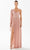 Tarik Ediz 98250 - Ruched Asymmetric Evening Dress Prom Dresses 00 / Ice Pink