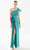 Tarik Ediz 98260 - Pleated One Shoulder Evening Dress Evening Dresses 00 / Nile Green