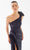 Tarik Ediz 98260 - Pleated One Shoulder Evening Dress Evening Dresses