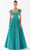 Tarik Ediz 98274 - Cutout Bodice A-Line Evening Gown Evening Dresses 00 / Nile Green