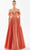 Tarik Ediz 98276 - Off Shoulder A-Line Evening Gown Evening Dresses 00 / Sunset