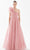 Tarik Ediz 98288 - Pleated A-Line Evening Dress Evening Dresses 00 / Pink