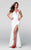 Tarik Ediz - Beaded Halter Neck Dress 50056 Special Occasion Dress 0 / Cream