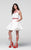 Tarik Ediz - Bedazzled A-line Dress 50053 Cocktail Dresses 0 / Cream