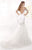 Tarik Ediz - Bejeweled Illusion Sleeve Fitted Trumpet Gown mte92372 - 1 pc Cream in Size 4 Available CCSALE