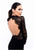 Tarik Ediz - Embellished High Neck High Low Ruffled Dress 93318 - 1 pc Black In Size 2 Available CCSALE