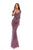 Tarik Ediz - Embroidered Illusion Neck Dress With Overskirt 93633 - 1 pc Lavender In Size 8 Available CCSALE 8 / Lavender
