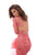 Tarik Ediz - Floral Lace V-Neck Ruffled Evening Dress 93716 - 1 pc Dark Rose In Size 6 Available CCSALE