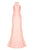Tarik Ediz - Halter Neck Mermaid Dress 50077 Special Occasion Dress 0 / Peach Nectar