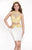 Tarik Ediz - Halter Neck Sheath Dress 90443 Cocktail Dresses 0 / Yellow