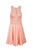 Tarik Ediz - Illusion Neck A-Line Short Dress 90419 Cocktail Dresses 0 / Salmon