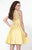 Tarik Ediz - Illusion Neck A-Line Short Dress 90419 Cocktail Dresses