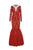 Tarik Ediz - Lace Illusion High Neck Mermaid Dress 50050 Special Occasion Dress 0 / Red
