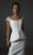 Tarik Ediz -  Lace Off Shoulder Sheath Dress 96134 - 1 pc Ivory   In Size 12 Available CCSALE 12 / Ivory