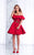 Tarik Ediz - Off-Shoulder A-line Dress 50033 Special Occasion Dress 0 / Red