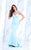 Tarik Ediz - Pearl Accented Trumpet Dress 50098 Special Occasion Dress 0 / Blue