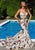 Tarik Ediz - Plunging V-Neck Floral Mermaid Gown 50467 CCSALE 10 / Ivory
