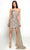 Tarik Ediz - Sequined Side Draped Cocktail Dress 51191 - 1 pc Rainbow in Size 6 Available CCSALE 6 / Rainbow