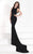 Tarik Ediz - Sheer Lace Halter Gown 92574 Special Occasion Dress 0 / Black