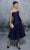 Tarik Ediz - Strapless A-Line Tea-Length Dress 96123 - 1 pc Marmalade In Size 4 and 1 pc Navy in Size 6 Available CCSALE