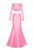 Tarik Ediz - Two Piece V-Neck Mermaid Dress 50031 Special Occasion Dress 0 / Powder Pink