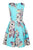 Taylor - 1308M Floral Print Scuba Pleated A-line Dress Homecoming Dresses