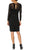 Taylor 1743M - Crossed Long Sleeve Cocktail Dress Special Occasion Dress