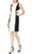 Taylor 1745M - Sleeveless Sheath Cocktail Dress Special Occasion Dress 2 / Ivory Black