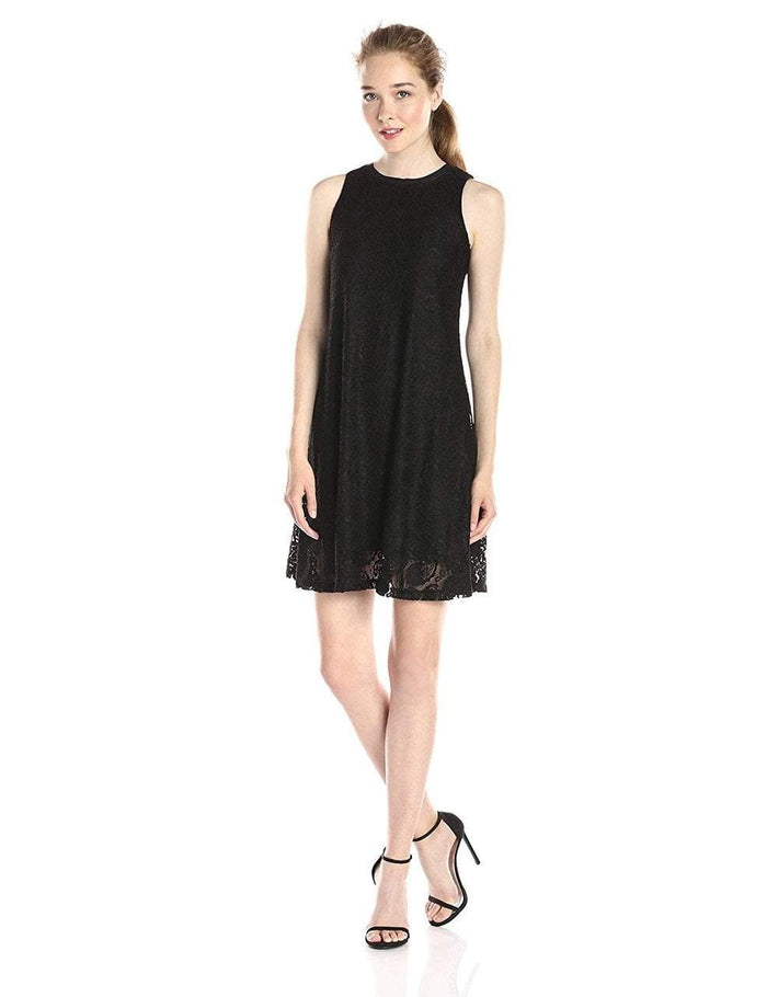 Taylor - Lace Embellished A-line Dress 5686M Special Occasion Dress 2 / Black