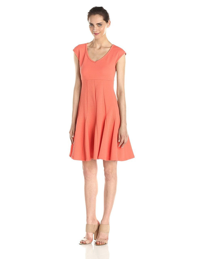 Taylor - V-Neck Jersey A-line Dress 5534M Special Occasion Dress 2 / Orange Spice