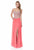 Terani Couture - 1611P0207A Fully Jeweled Bodice Evening Dress Special Occasion Dress 00 / Coral