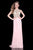 Terani Couture - 1615P1294A Pearls and Crystals Embellished Long Gown Special Occasion Dress 0 / Dusty Pink