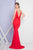 Terani Couture - 1721E4179 Cowl V-Neck Sheath Dress Special Occasion Dress