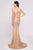 Terani Couture - 1811GL6433X Beaded Lace High Neckline Long Gown Special Occasion Dress