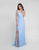 Terani Couture - 1812B5427 Sleeveless Gathered V-Neck High Slit Gown Special Occasion Dress