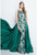 Terani Couture - 1812P5387 Two Tone Embroidered Dress With Overskirt Special Occasion Dress 0 / Emerald Nude