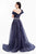 Terani Couture - 1821E7100 Dramatic Off Shoulder Sheer Overskirt Gown Special Occasion Dress