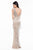 Terani Couture - 1821GL7401 Beaded Fringe Deep V-neck Sheath Dress Special Occasion Dress